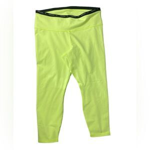 Fabletics Sz 2XL Highlighter Yellow Define PowerHold High Waisted 7/8 Leggings